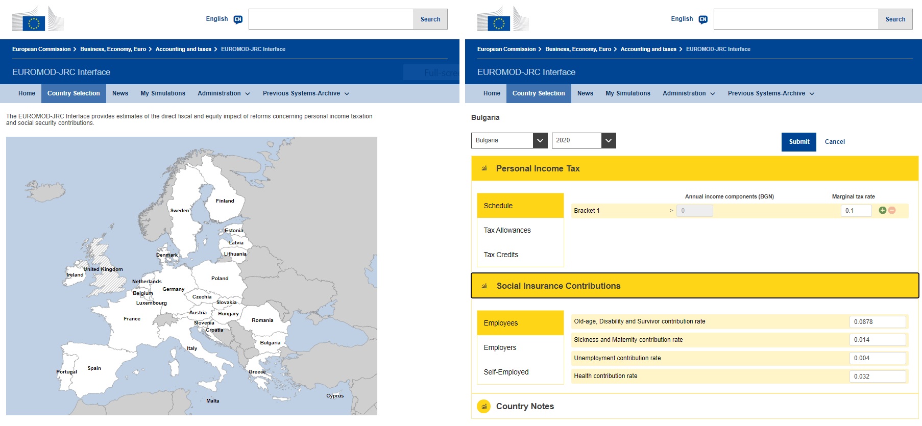 EUROMO-JRC Interface